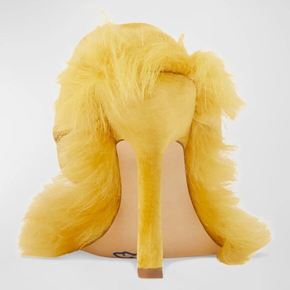 Burberry Rose Shearling Mule Sandals - Picture 4 of 5